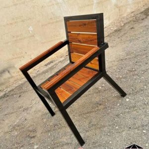 صندلی چوب و فلز صنعتی
